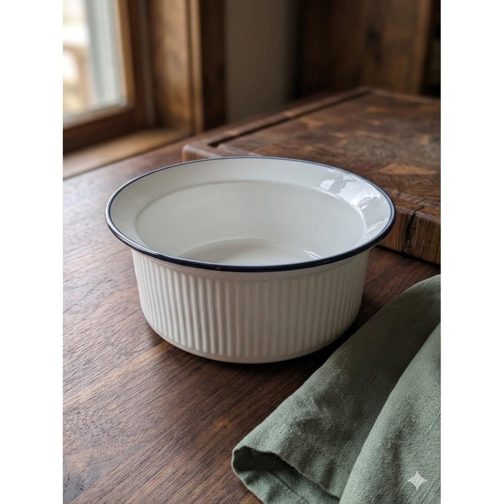 Vintage Dansk Bistro Christianshavn Blue Souffle Casserole Dish 7.5" Portugal